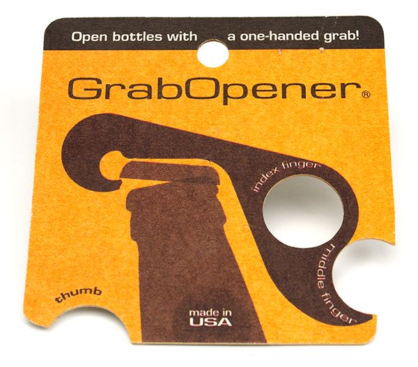 GrabOpener : One-handed Bottle Opener (Red) Red